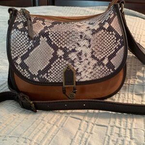 The Sak Playa Leather Saddle Bag Python